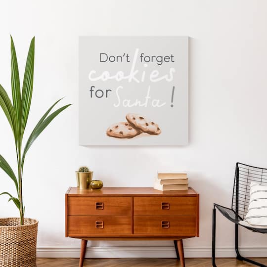 Christmas Cookies Santa Canvas Wall Art
